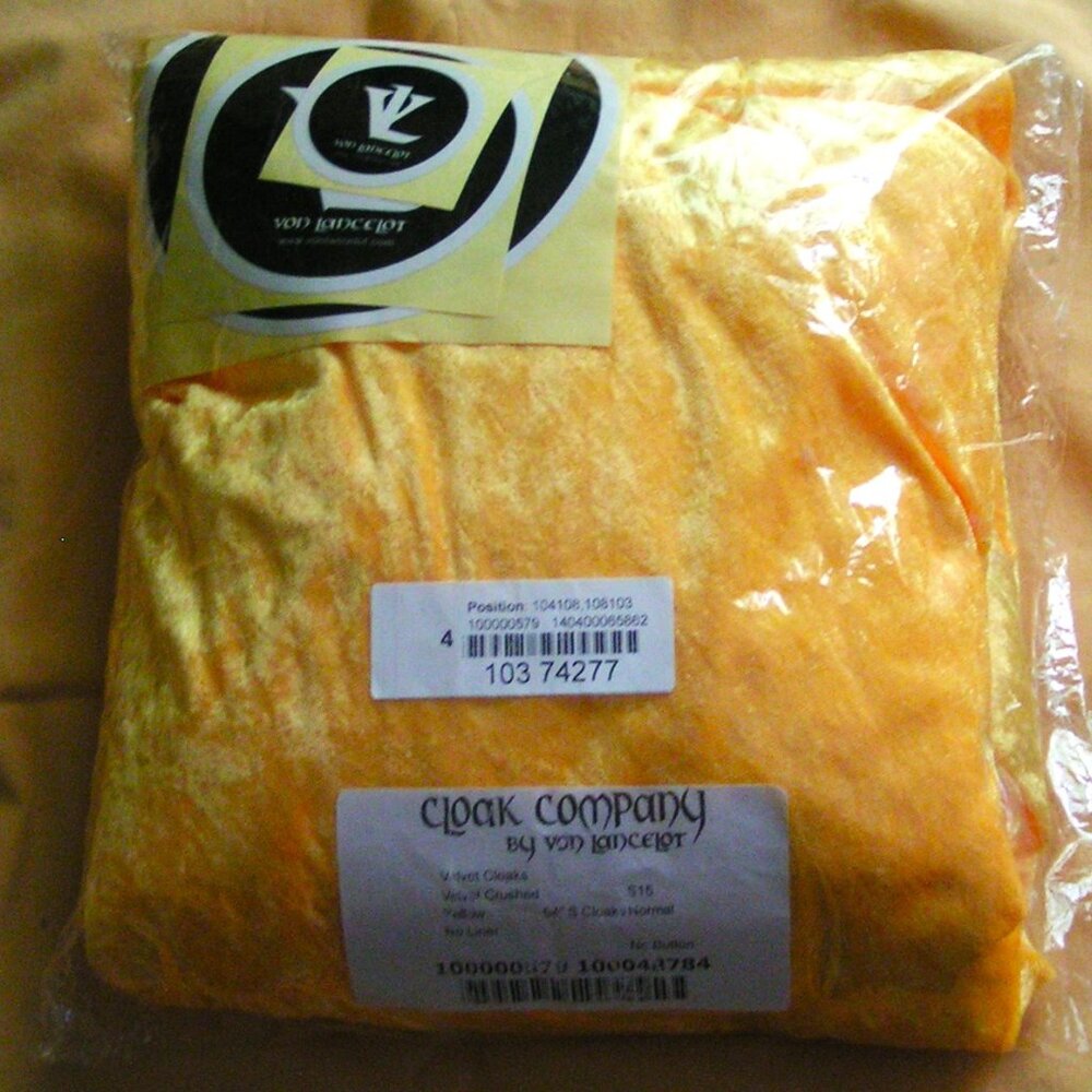 VON LANCELOT BRIGHT YELLOW HOODED CLOAK M